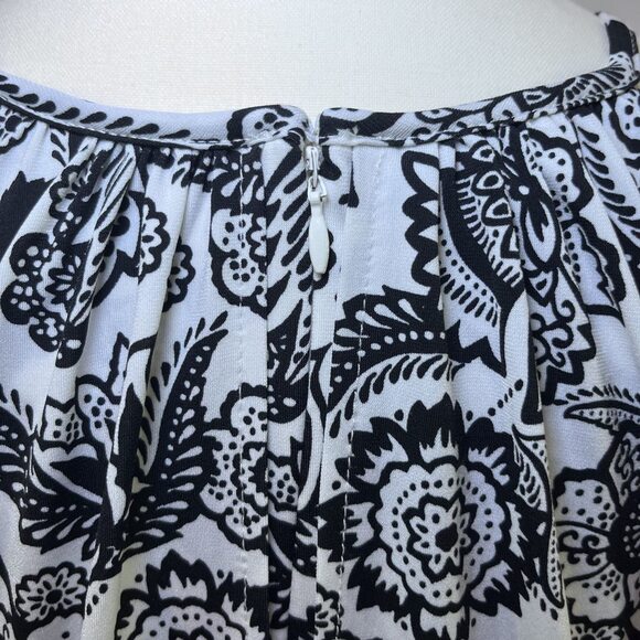 London Times halter wide crop leg blouson floral print jumpsuit women sz 12 - Picture 6 of 14